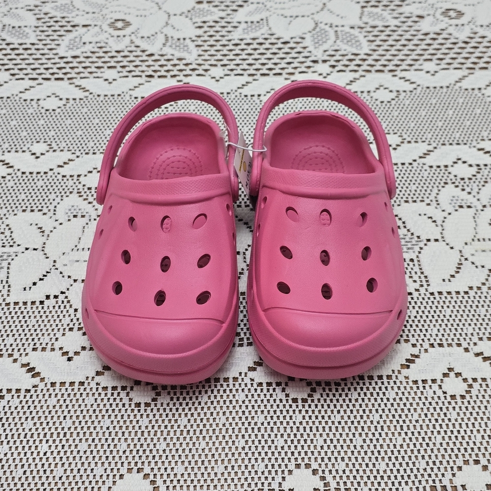NWT Girl's Pink Clog M 13 / 1 Shoes Casual Summer Garden Clogs Retro Slip On  - Picture 2 of 7